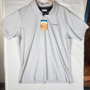 NWT Columbia Men's Utilizer Polo Shirt Color Gray Size Large Workwear Casual